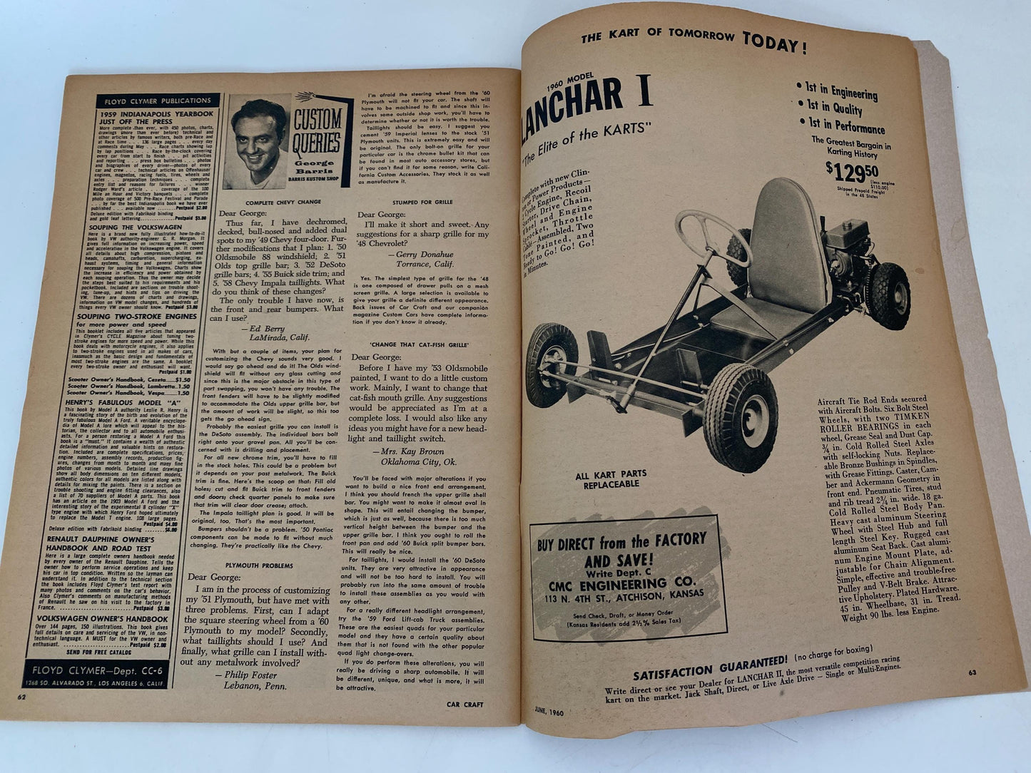 Midcentury Car Craft Magazine June 1960 at Duckwells