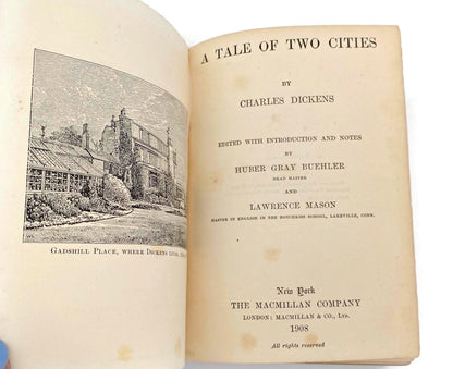 Antique Book A Tale of Two Cities by Charles Dickens