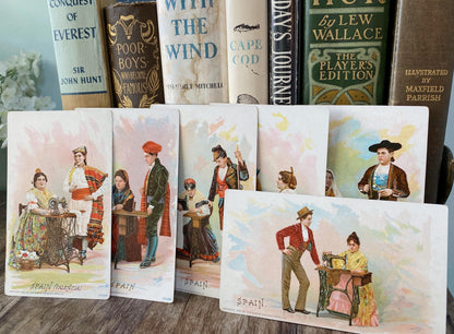 Antique Singer Sewing Advertising Cards, Spain Collectibles at Duckwells