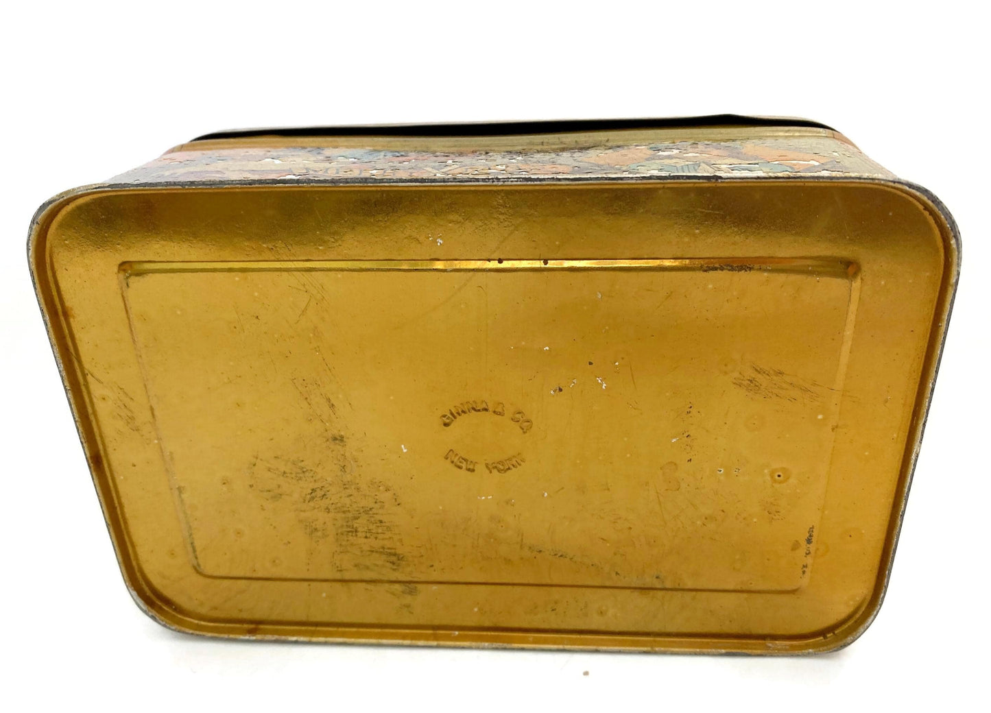 Antique Christmas Biscuit Tin Can at Duckwells