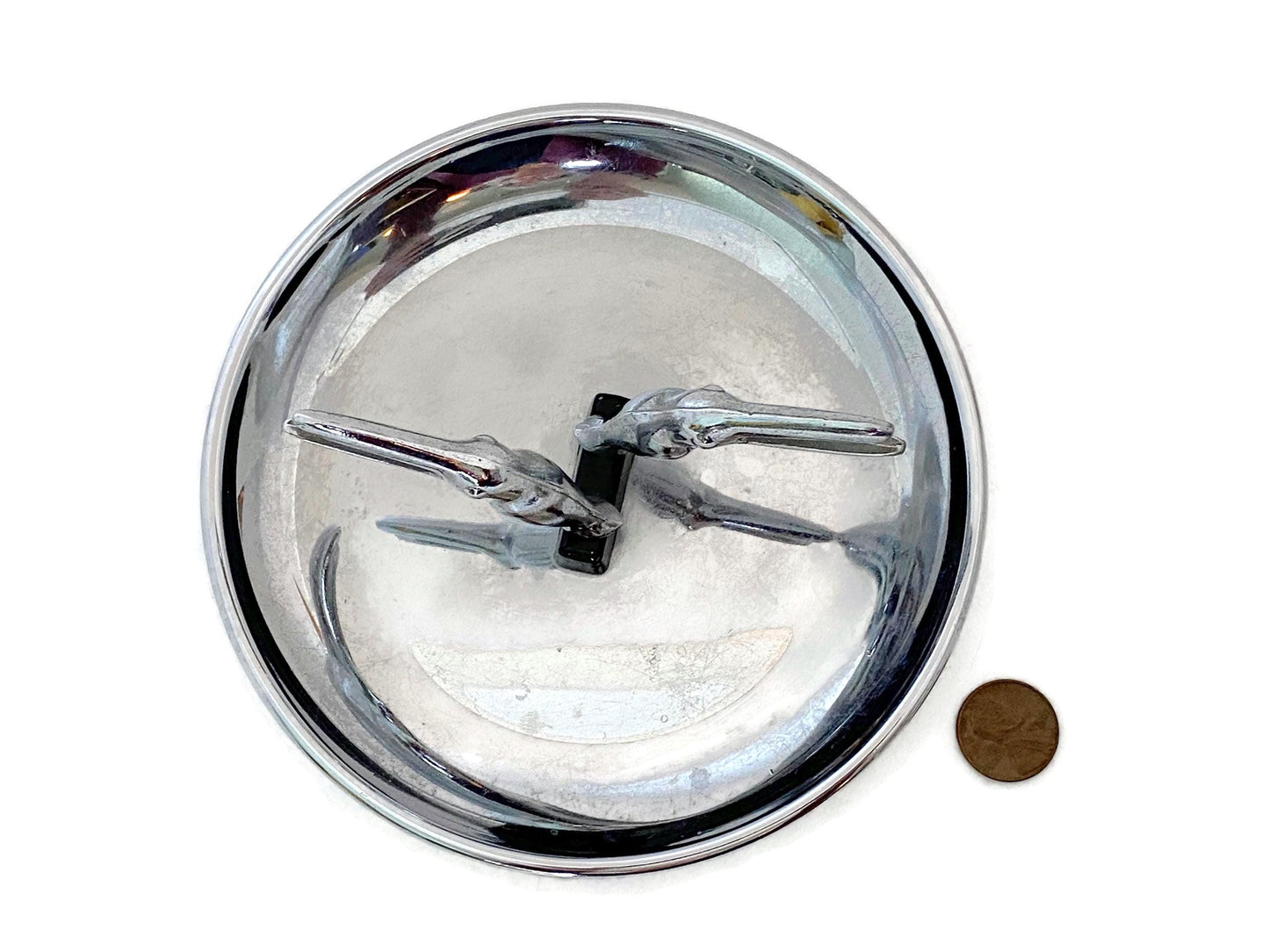 Midcentury Chrome Ashtray, Pincherette by Hamilton at Duckwells