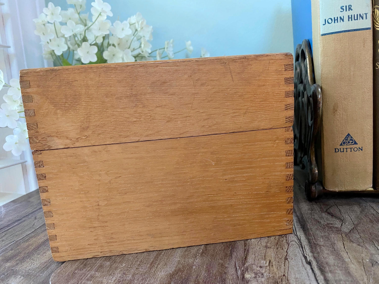 Vintage 1930s Wood Dovetailed Box at Duckwells