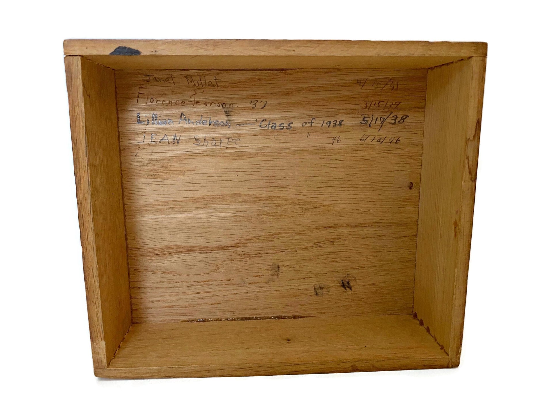 Vintage 1930s Wood Dovetailed Box at Duckwells