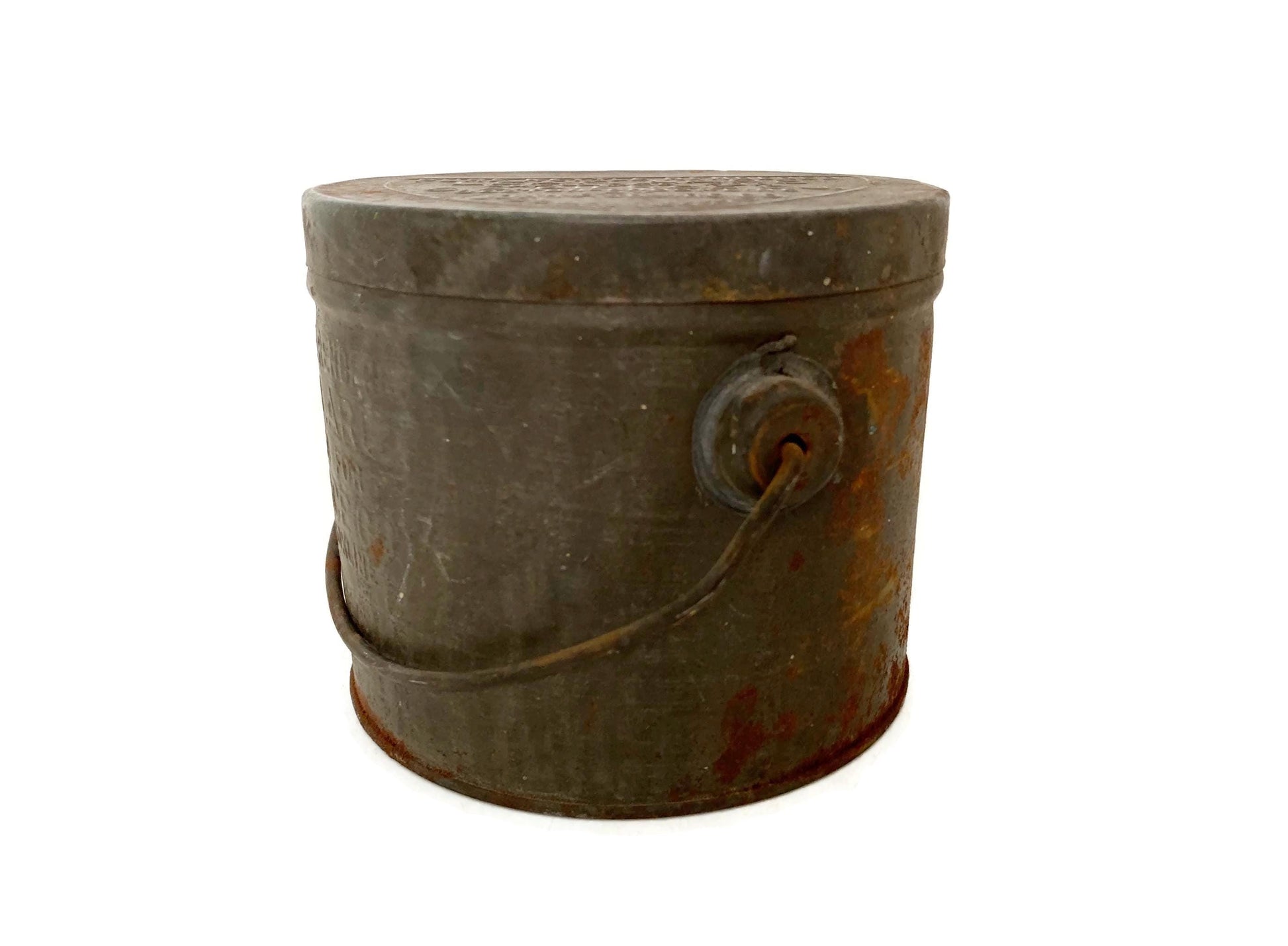 Antique Boston Lard Metal Advertising Can at Duckwells