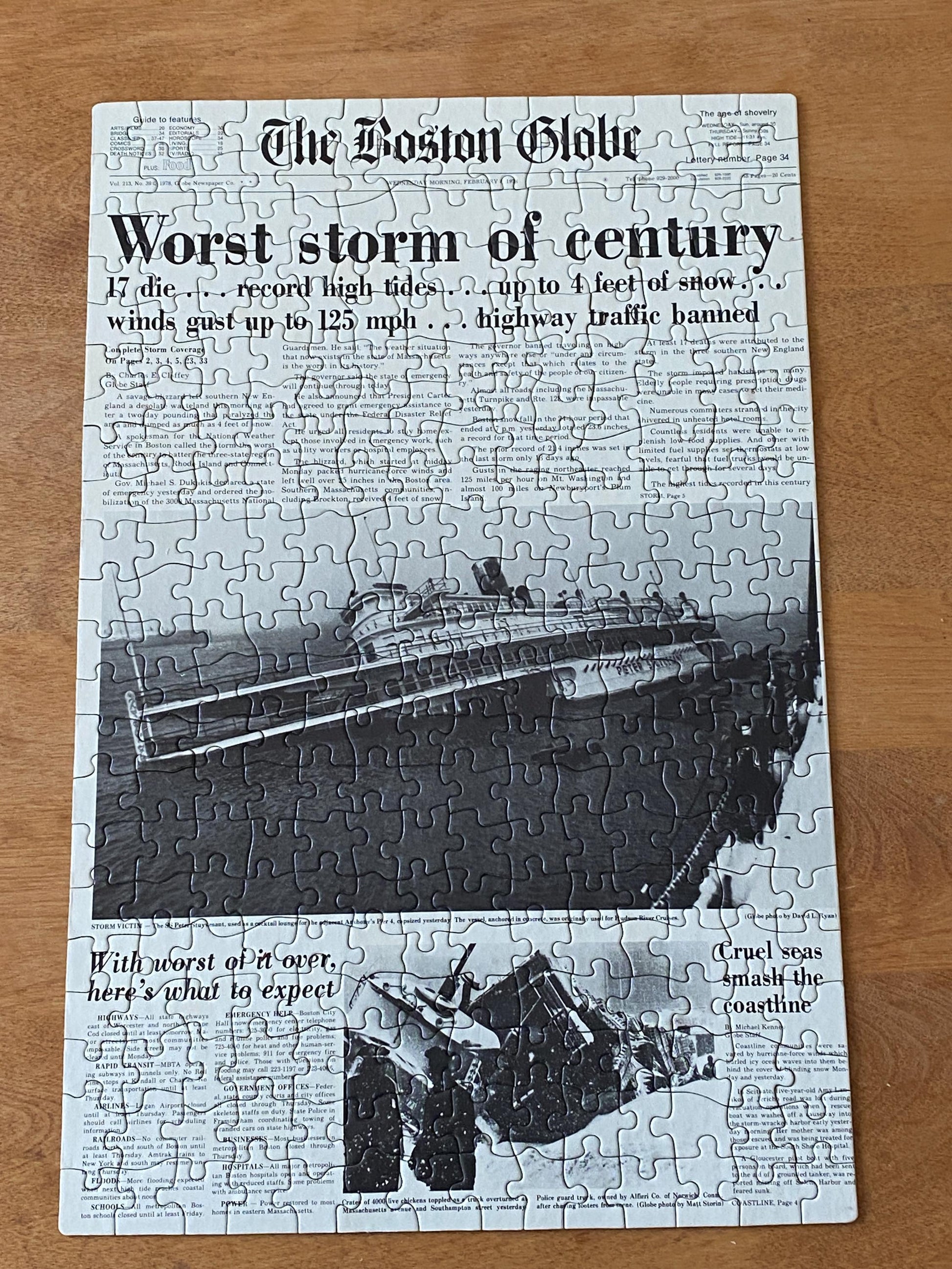 Vintage Blizzard of '78 Jigsaw Puzzle at Duckwells