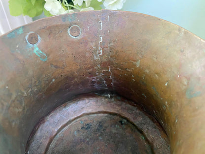 Antique Hand Hammered Copper Pot at Duckwells