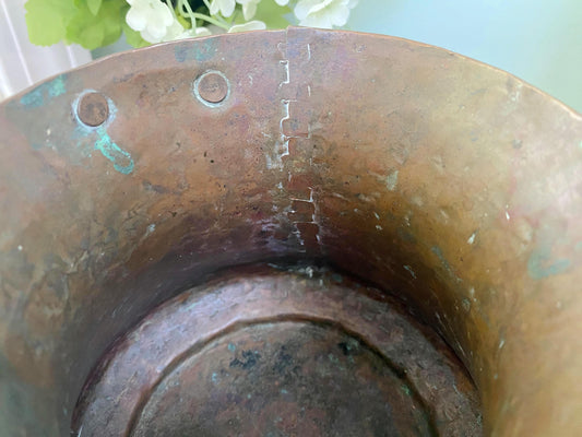 Antique Hand Hammered Copper Pot at Duckwells