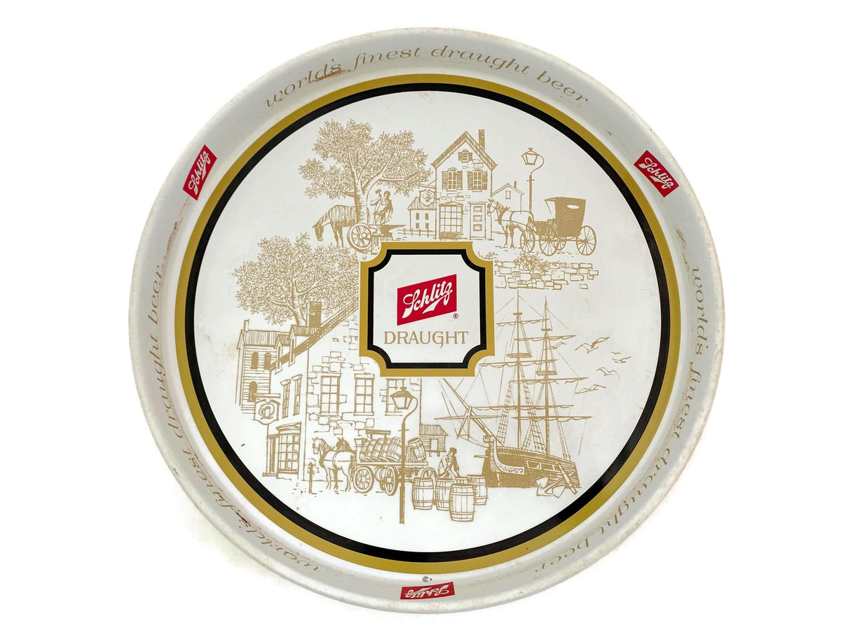 Midcentury Schlitz Metal Beer Tray at Duckwells