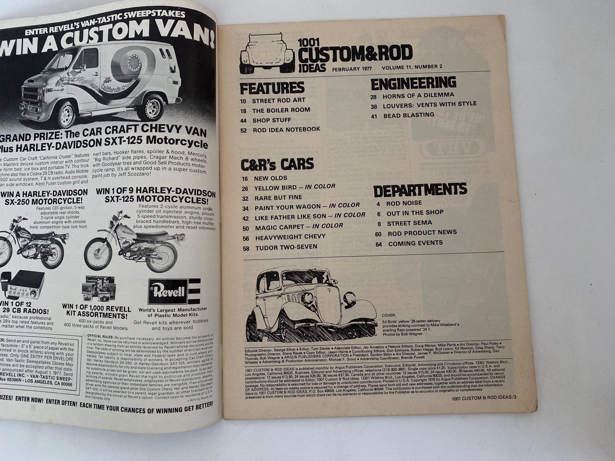 Vintage Rod Ideas Magazine February 1977, Custom Cars at Duckwells