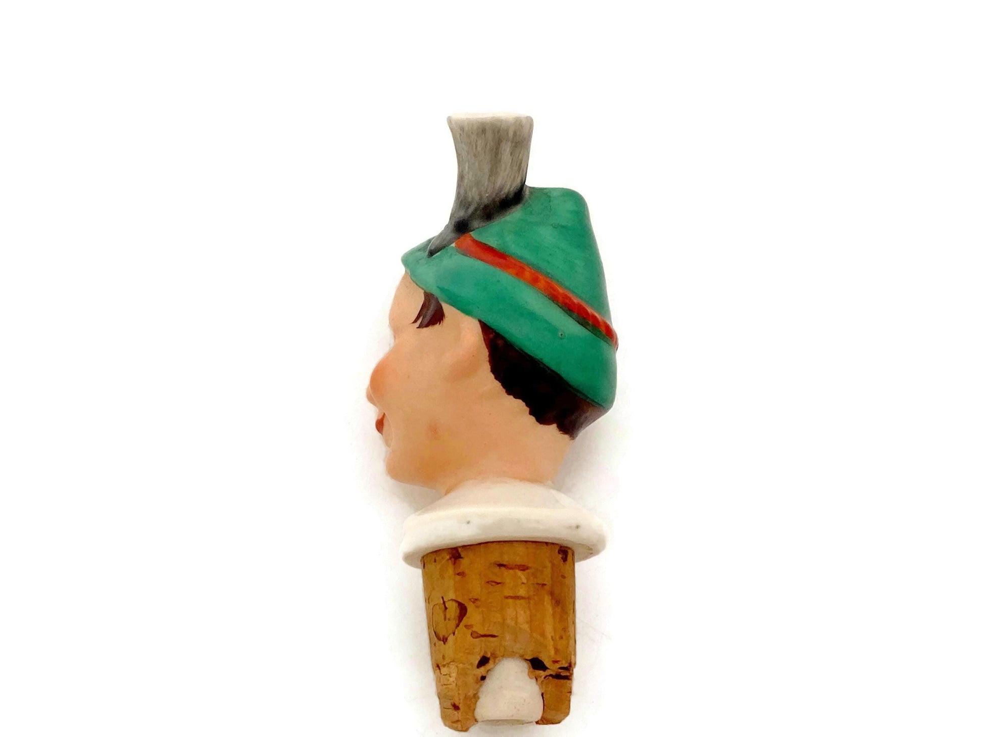 Vintage German Porcelain Bottle Stopper Pourer Schnapsnase at Duckwells