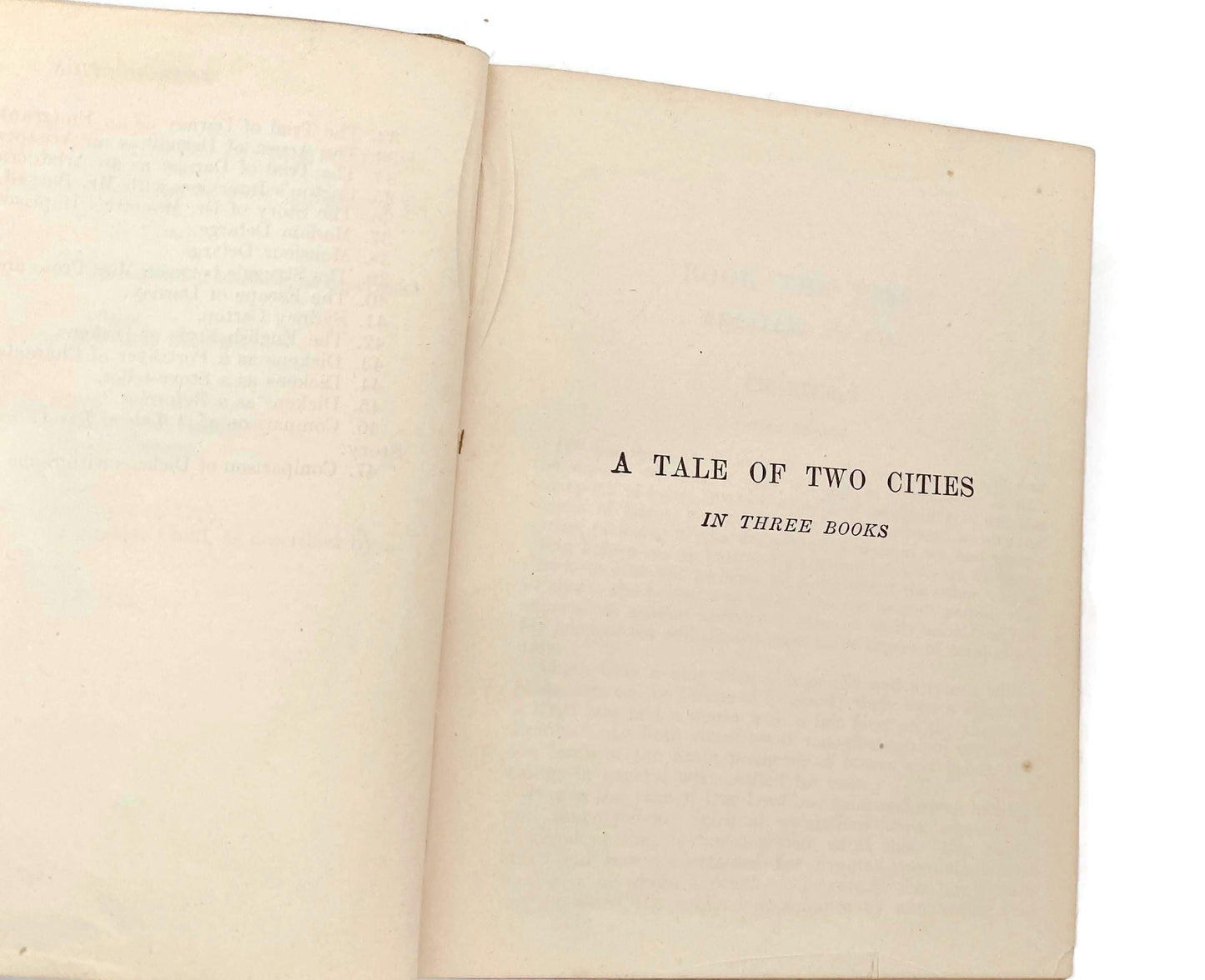Antique Book A Tale of Two Cities by Charles Dickens