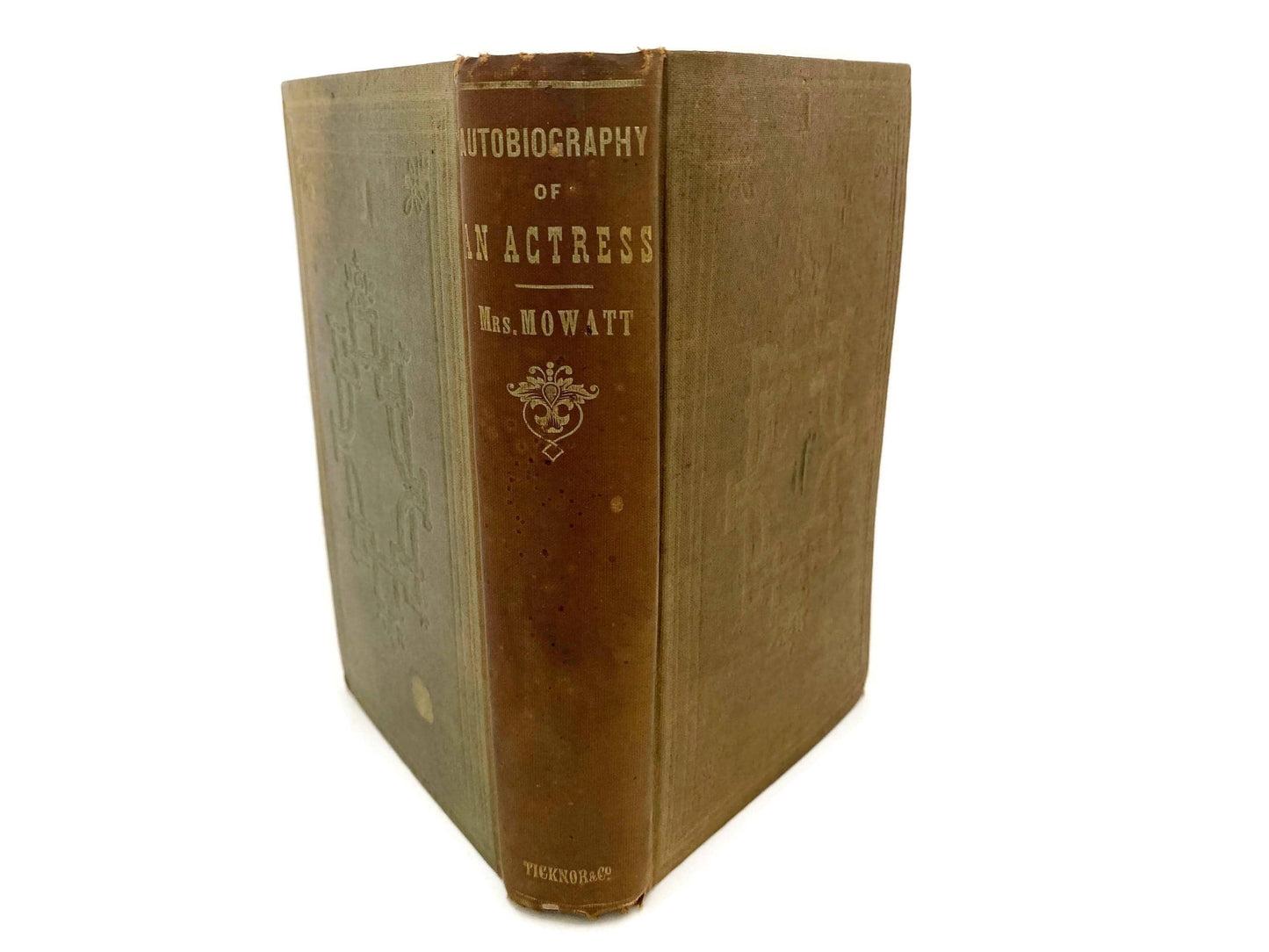 Antique Book, Autobiography of an Actress; 1854