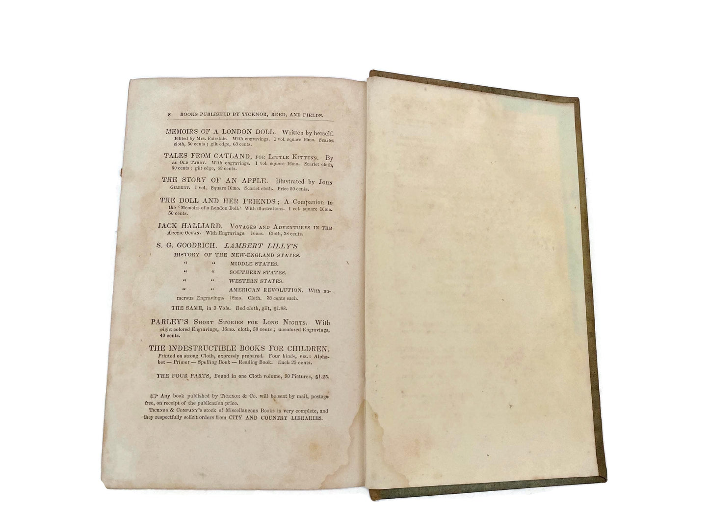 Antique Book, Autobiography of an Actress; 1854