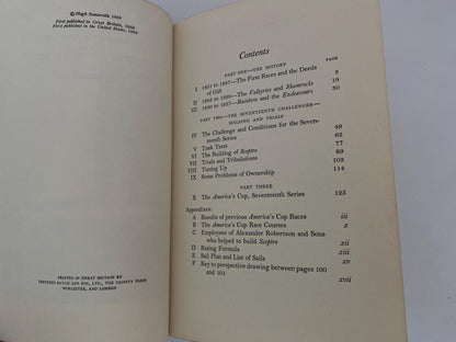 Vintage Sailing History Book, Sceptre, The Seventeenth Challenger at Duckwells
