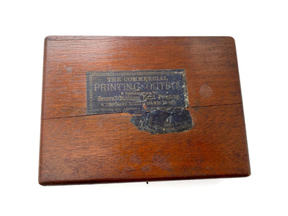Antique Printing Set in Wood Box at Duckwells