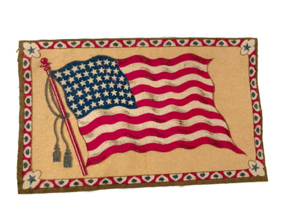 Antique Cigar Flannel USA Flag at Duckwells