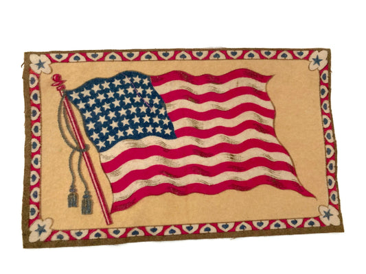 Antique Cigar Flannel USA Flag at Duckwells