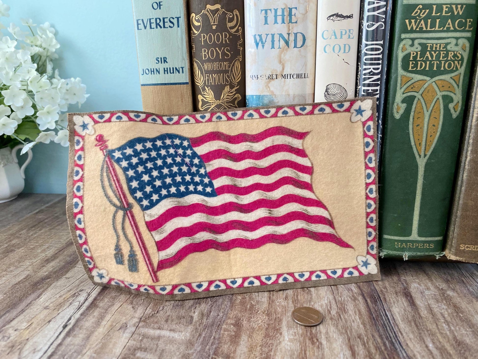 Antique Cigar Flannel USA Flag at Duckwells