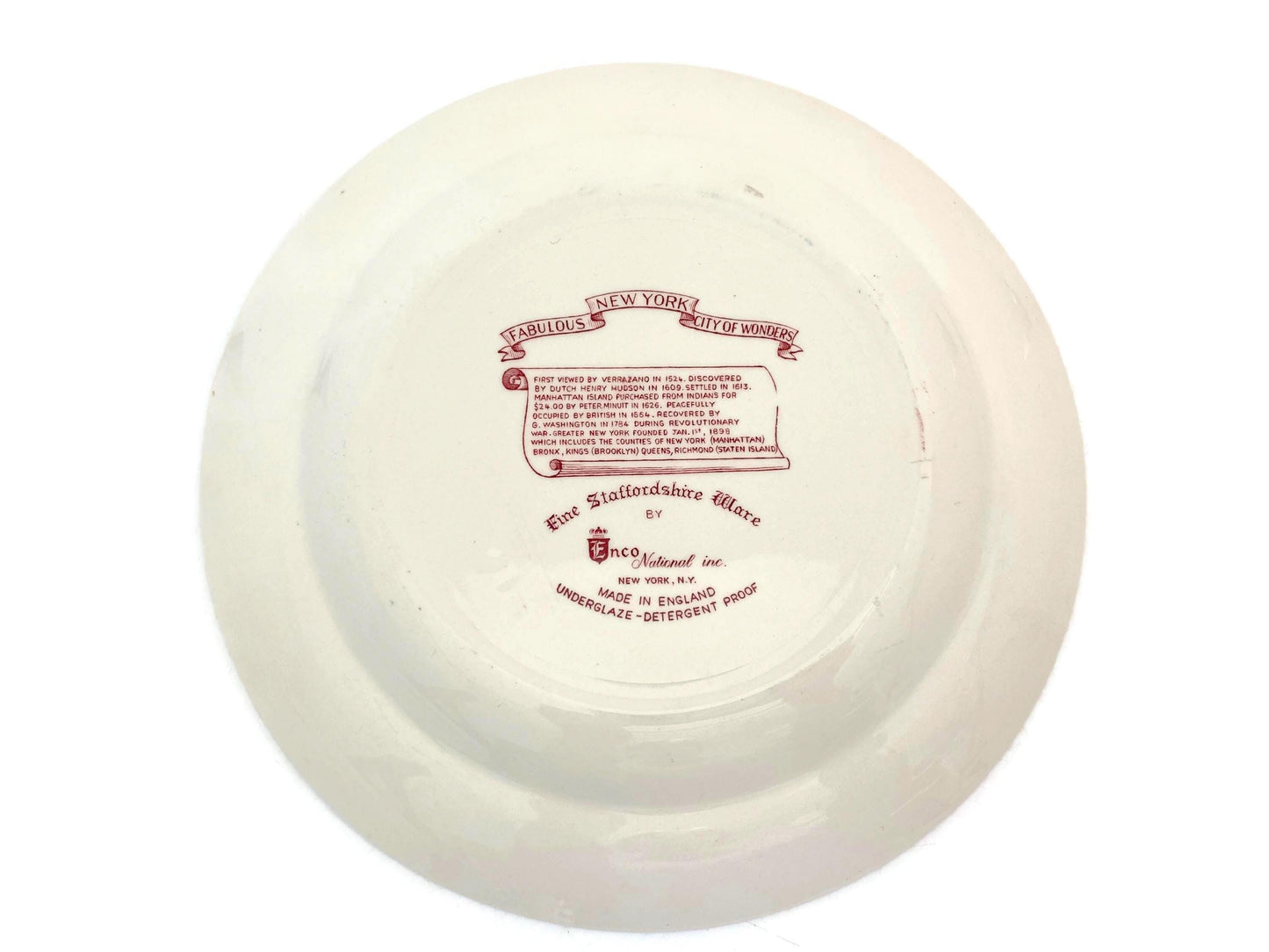 Vintage New York Souvenir Plate
