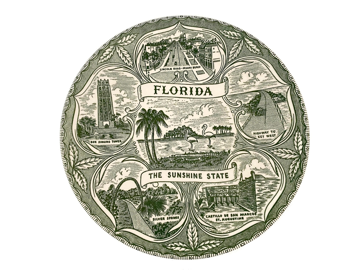 Vintage Florida Souvenir Plate at Duckwells