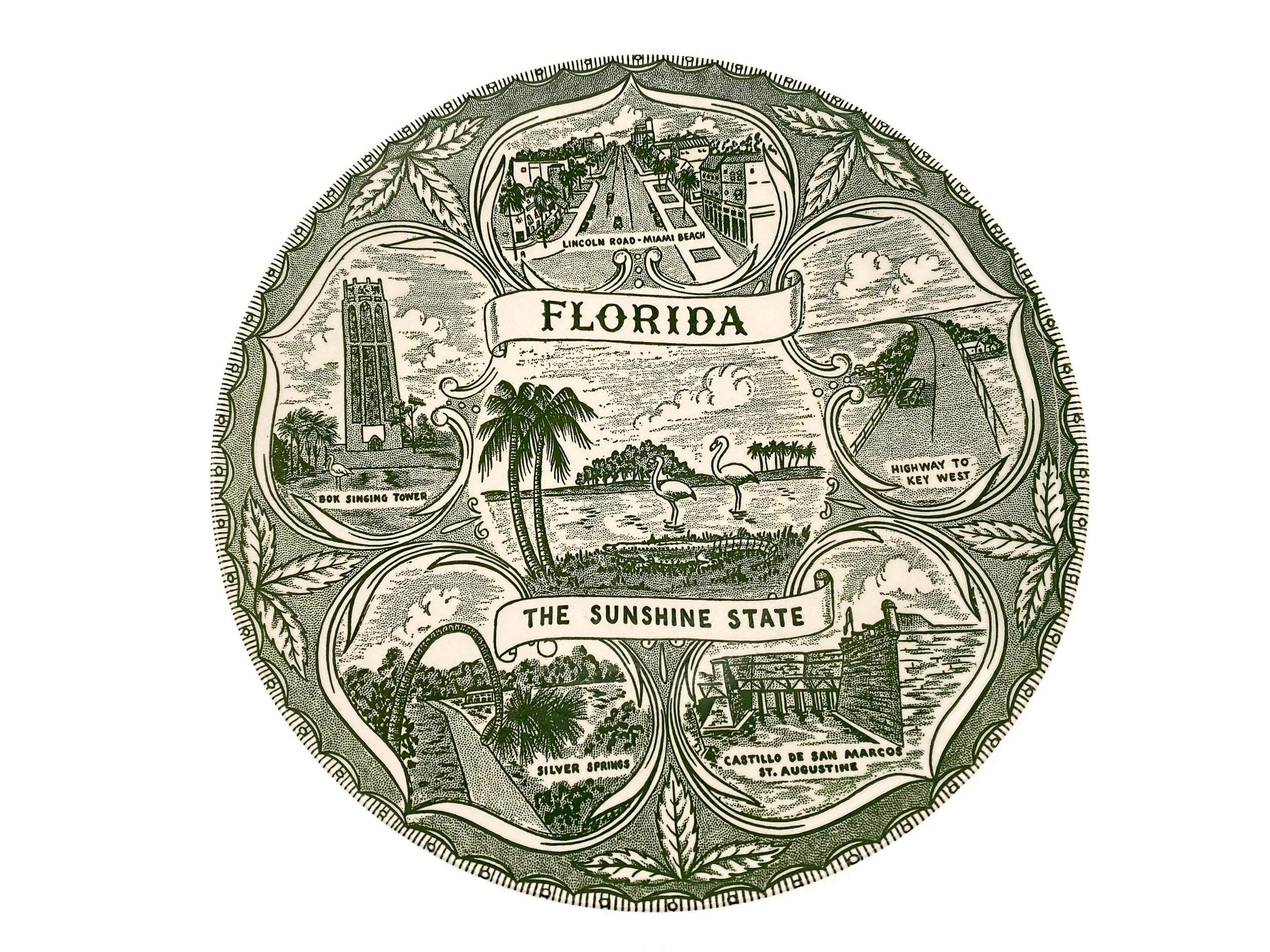 Vintage Florida Souvenir Plate at Duckwells