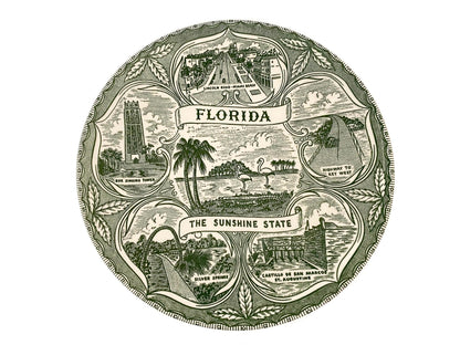 Vintage Florida Souvenir Plate at Duckwells