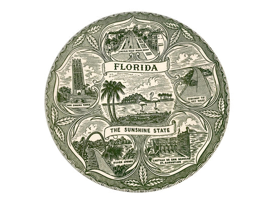 Vintage Florida Souvenir Plate at Duckwells