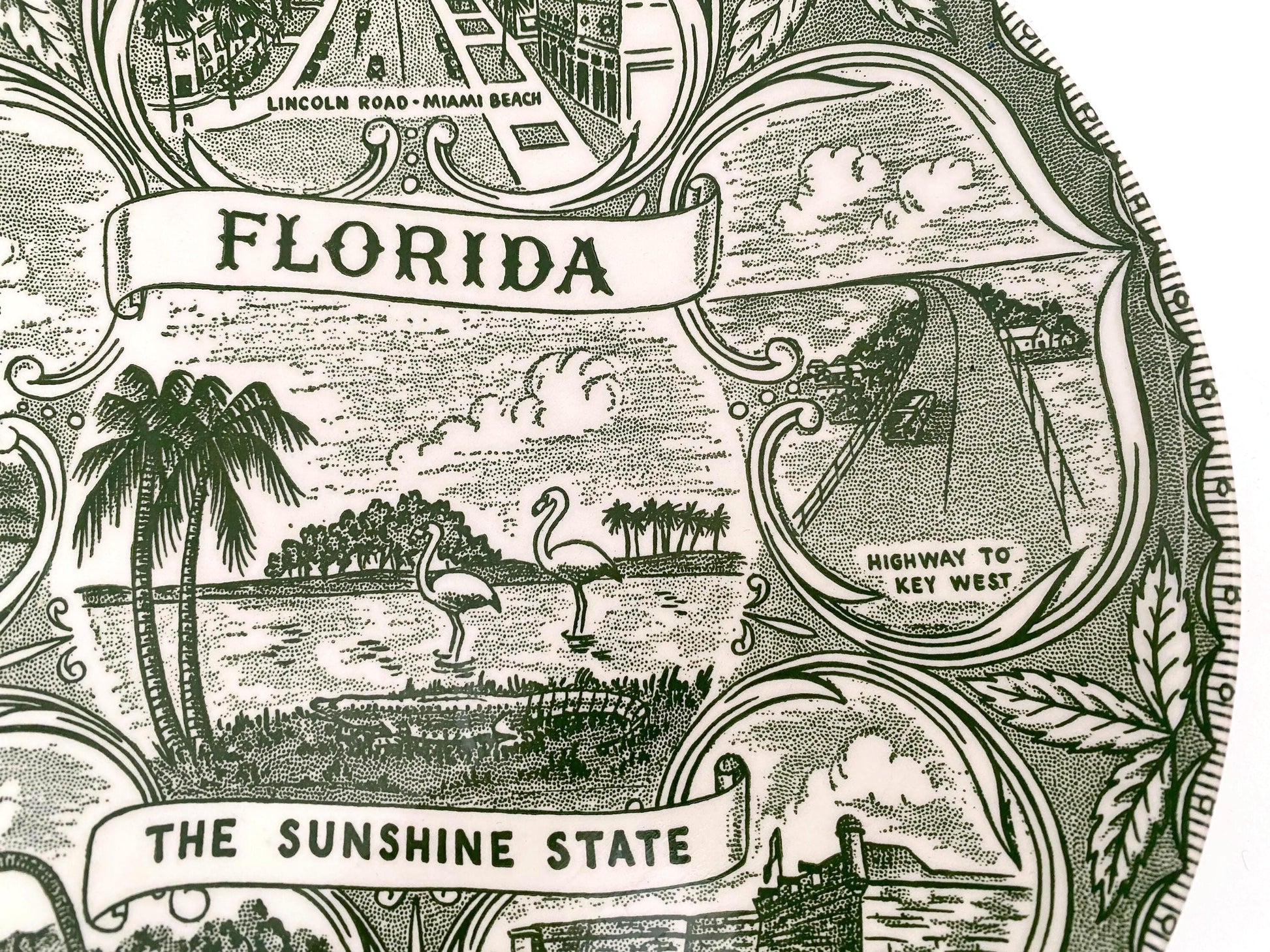Vintage Florida Souvenir Plate at Duckwells