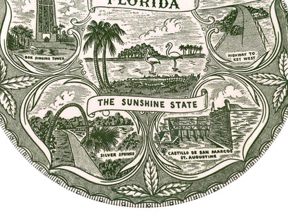 Vintage Florida Souvenir Plate at Duckwells