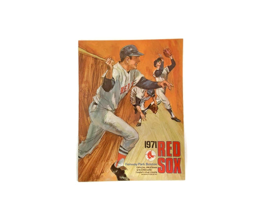 Vintage 1971 Boston Red Sox Program and Scorecard at Duckwells
