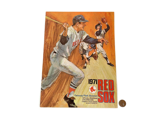 Vintage 1971 Boston Red Sox Program and Scorecard at Duckwells