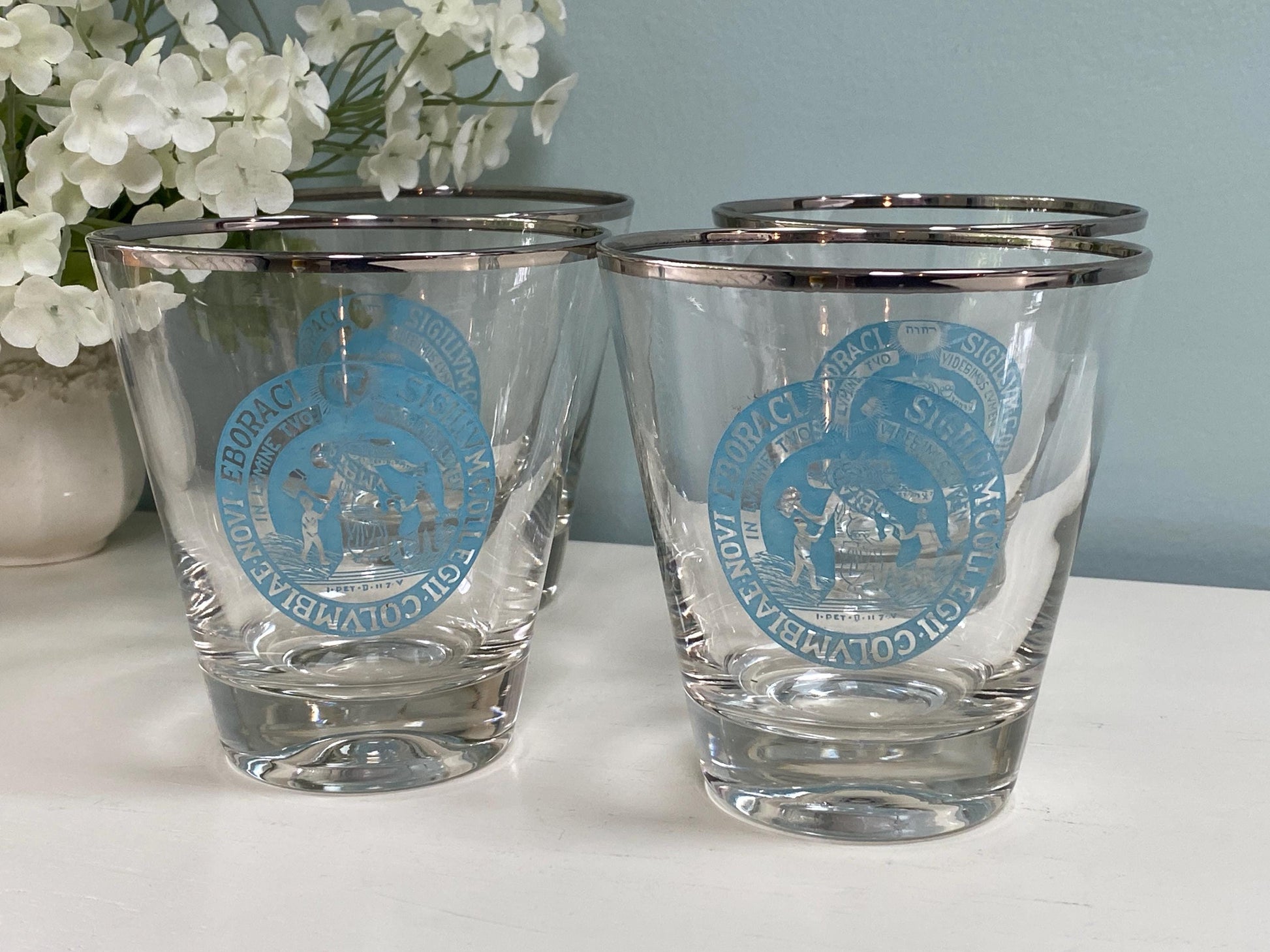 Midcentury Columbia University Glassware at Duckwells
