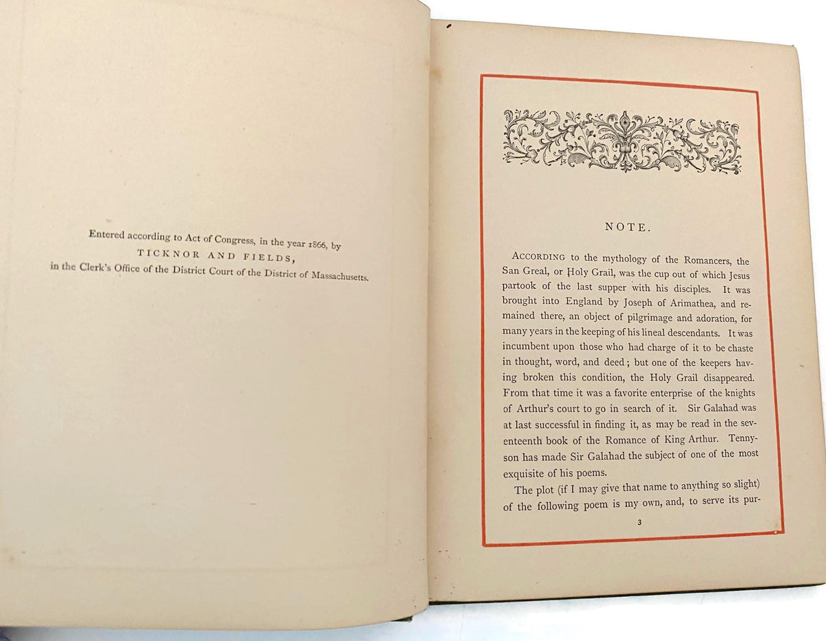 Antique Book, The Vision of Sir Launfal; 1883 at Duckwells