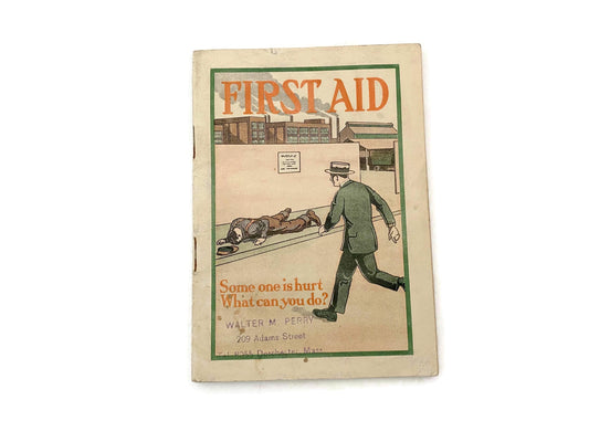 Antique First Aid Booklet circa 1920s at Duckwells