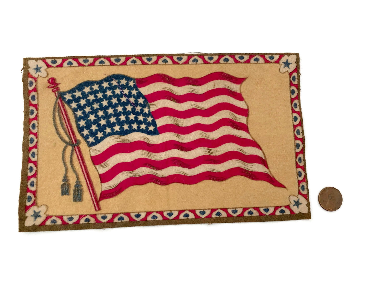 Antique Cigar Flannel USA Flag at Duckwells