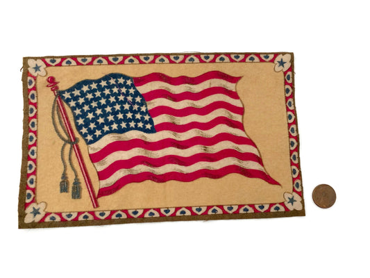 Antique Cigar Flannel USA Flag at Duckwells