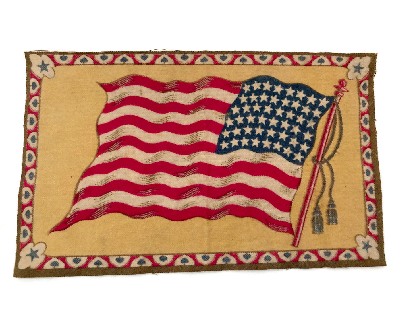 Antique Cigar Flannel USA Flag at Duckwells