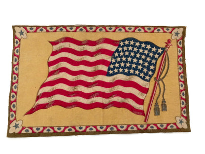 Antique Cigar Flannel USA Flag at Duckwells