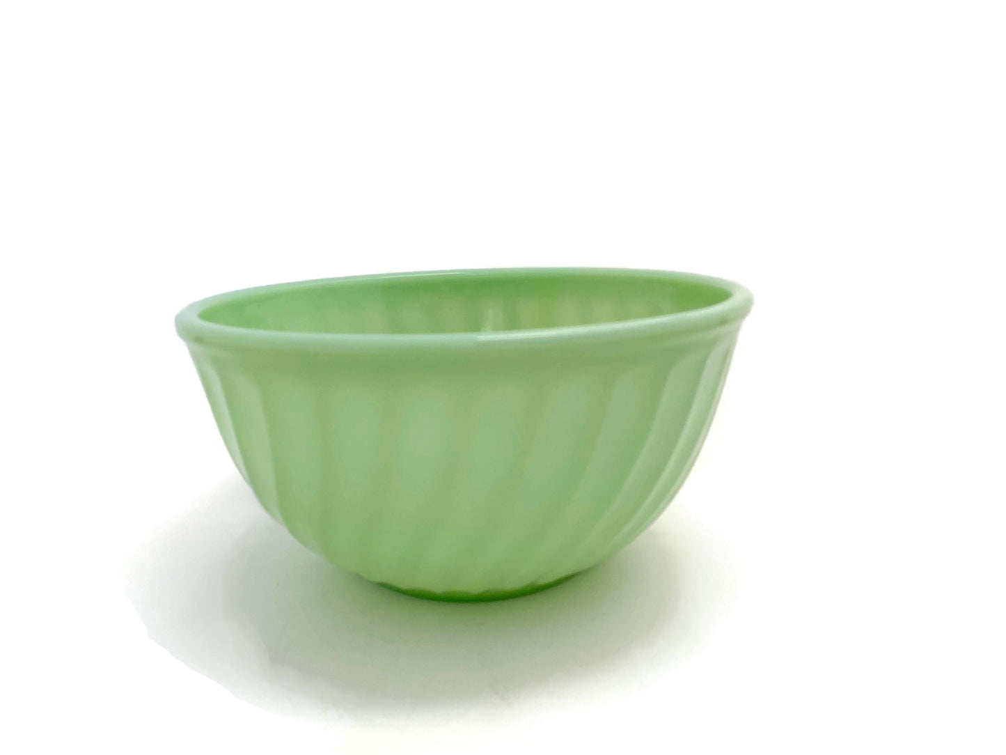 Vintage Fire King Jadeite Swirl 8" Mixing Bowl at Duckwells