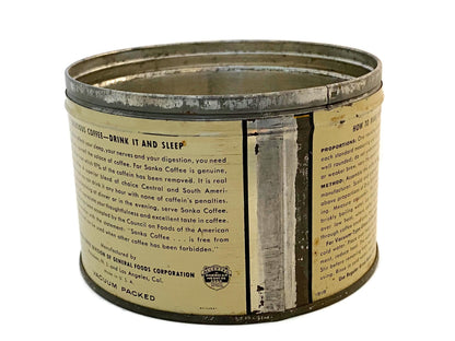 Midcentury Sanka Coffee Tin Can