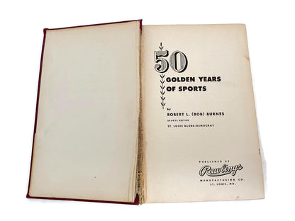 Vintage Book, 50 Golden Years of Sports Published by Rawlings at Duckwells