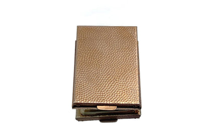 Vintage Mini Address Book, Goldtone Metal Flip Phone Book