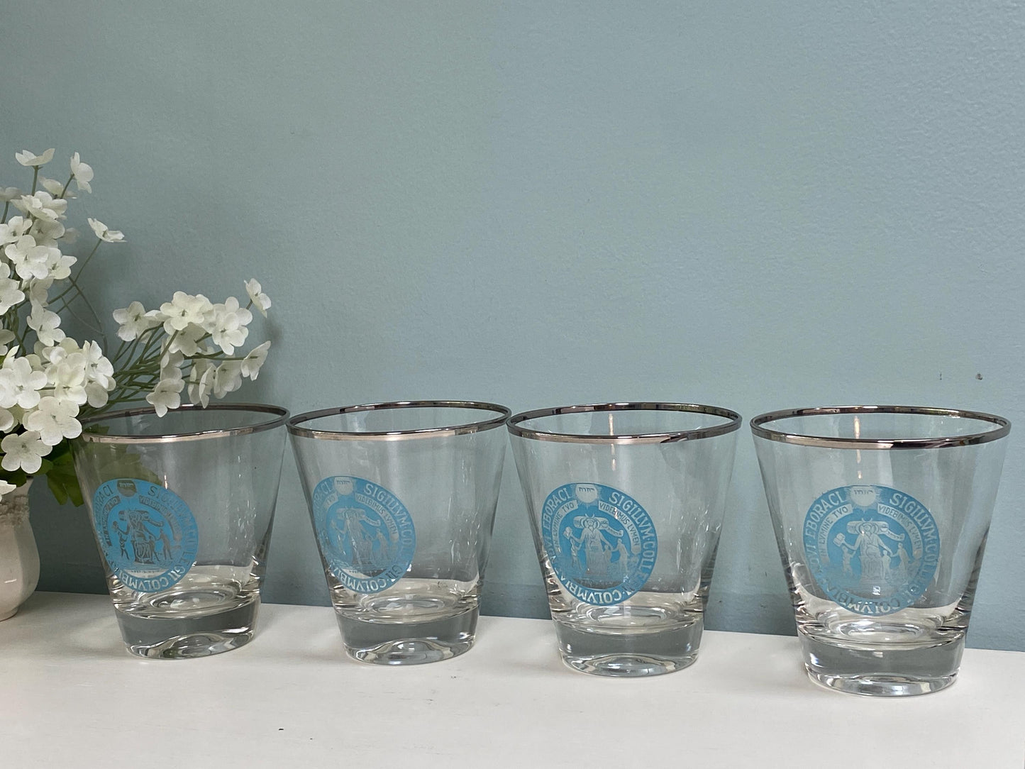 Midcentury Columbia University Glassware at Duckwells