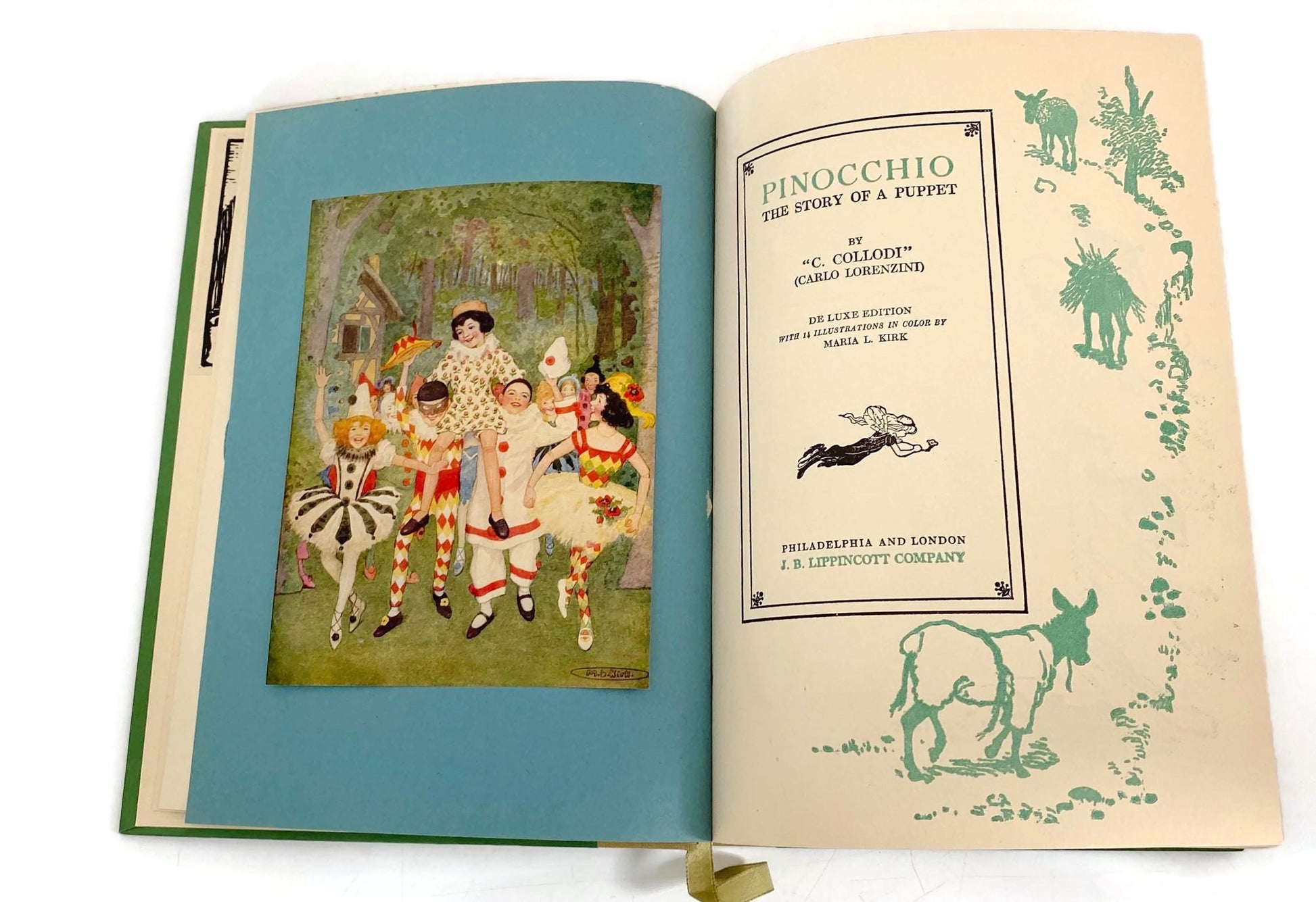 Antique Book, Pinocchio The Story of A Puppet, De Luxe Edition at Duckwells