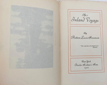 Antique Book, An Inland Voyage by Robert Louis Stevenson, 1902 at Duckwells