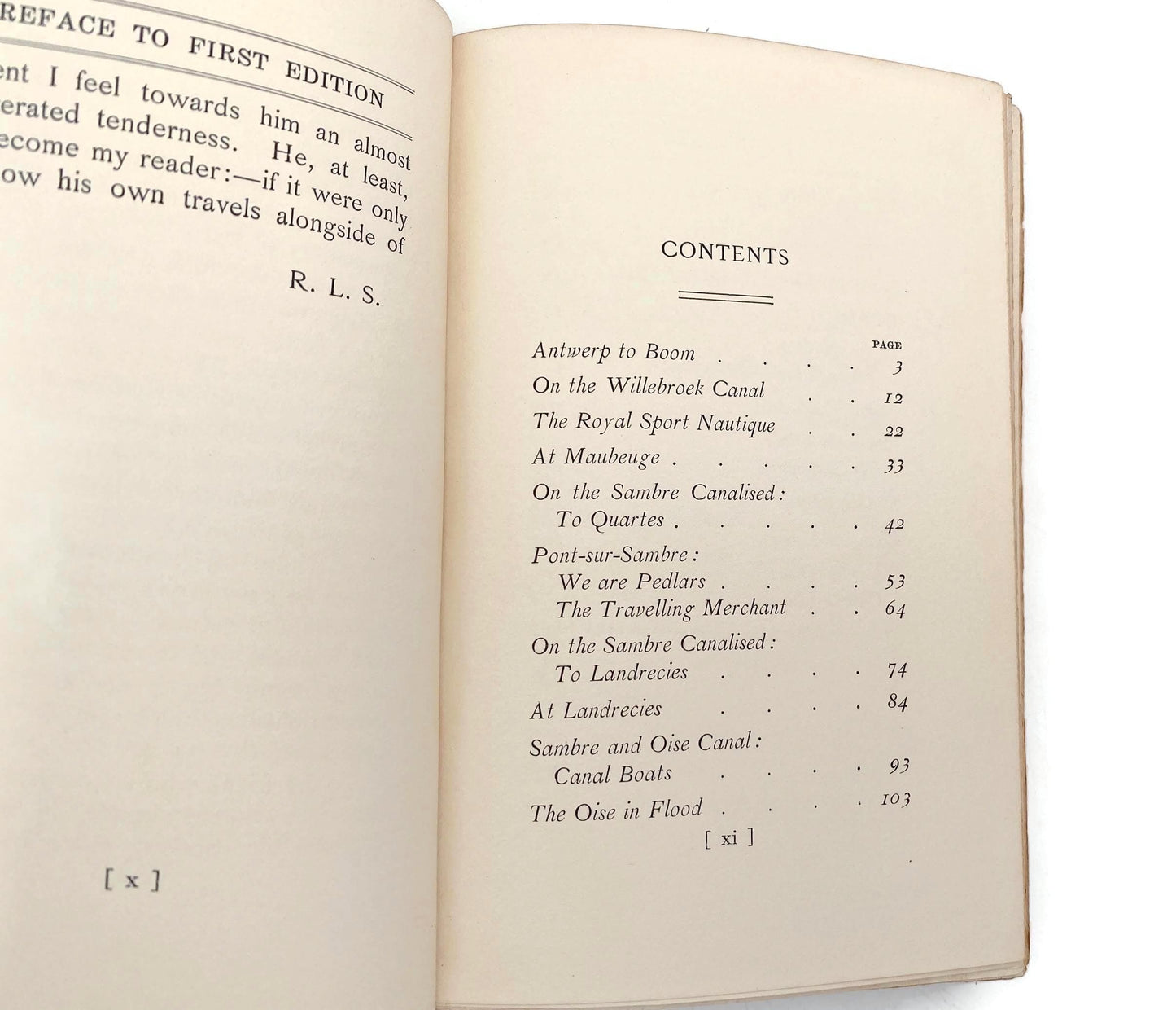 Antique Book, An Inland Voyage by Robert Louis Stevenson, 1902 at Duckwells
