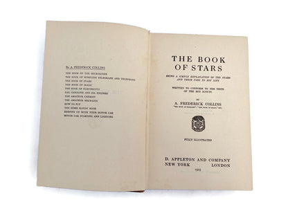 Antique Book, The Book of Stars, 1923 Illustrated Astronomy Guide