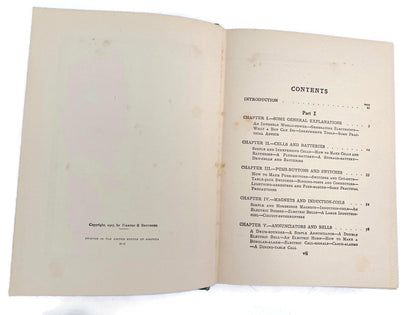 Antique Book, Harper's Electricity Book for Boys, 1907 Illustrated