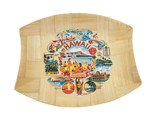 Mid Century Hawaii Bamboo Dish at Duckwells