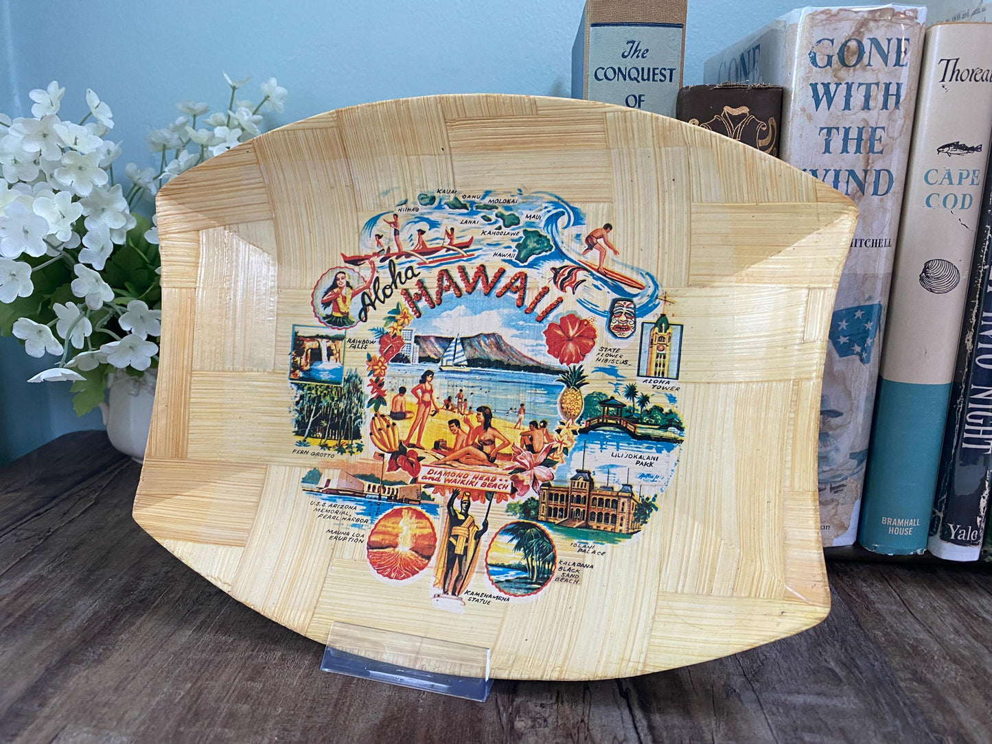 Mid Century Hawaii Bamboo Dish at Duckwells